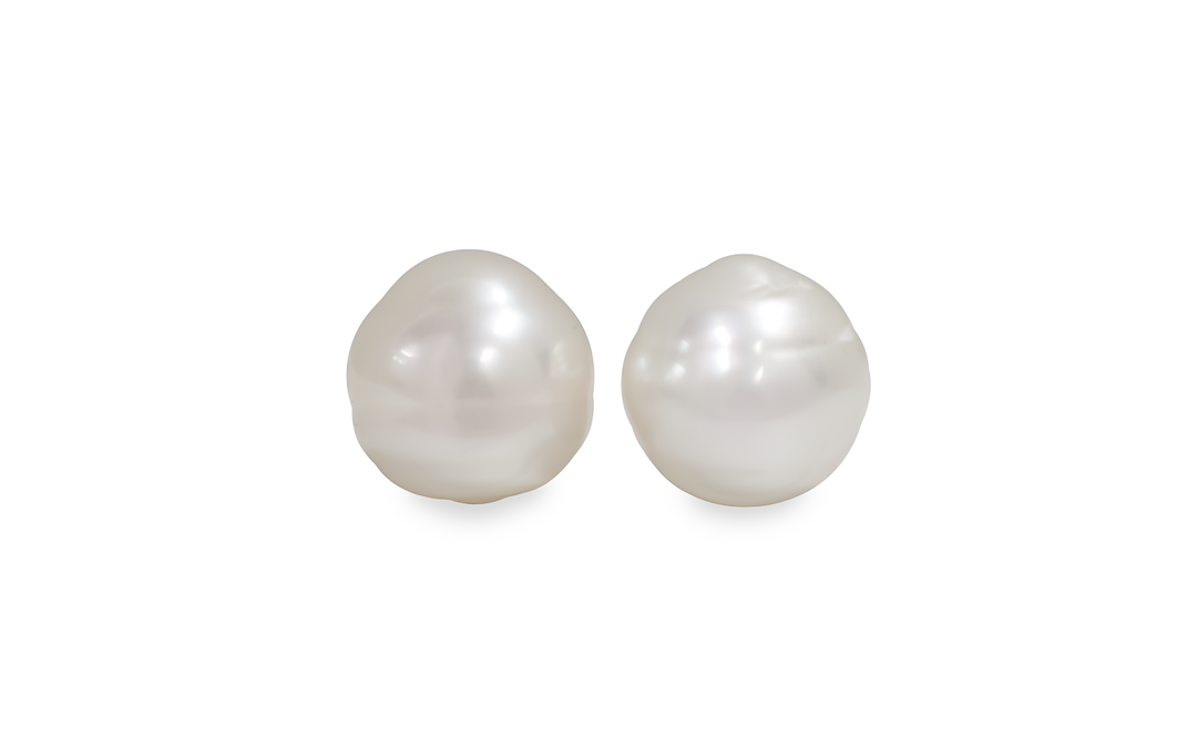 White South Sea Pearl Pair 12.8mm