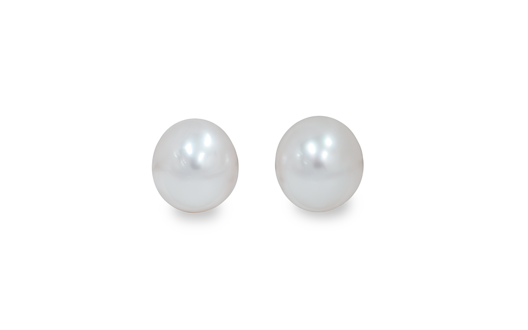 White South Sea Pearl Pair 11.4mm