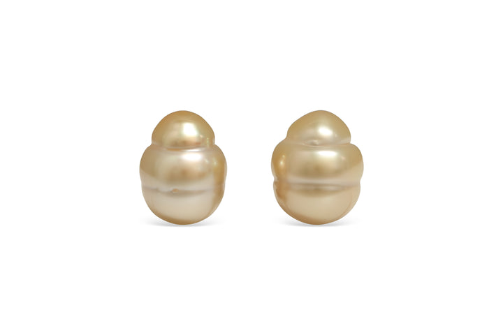 Golden South Sea Pearl Pair 9.8mm