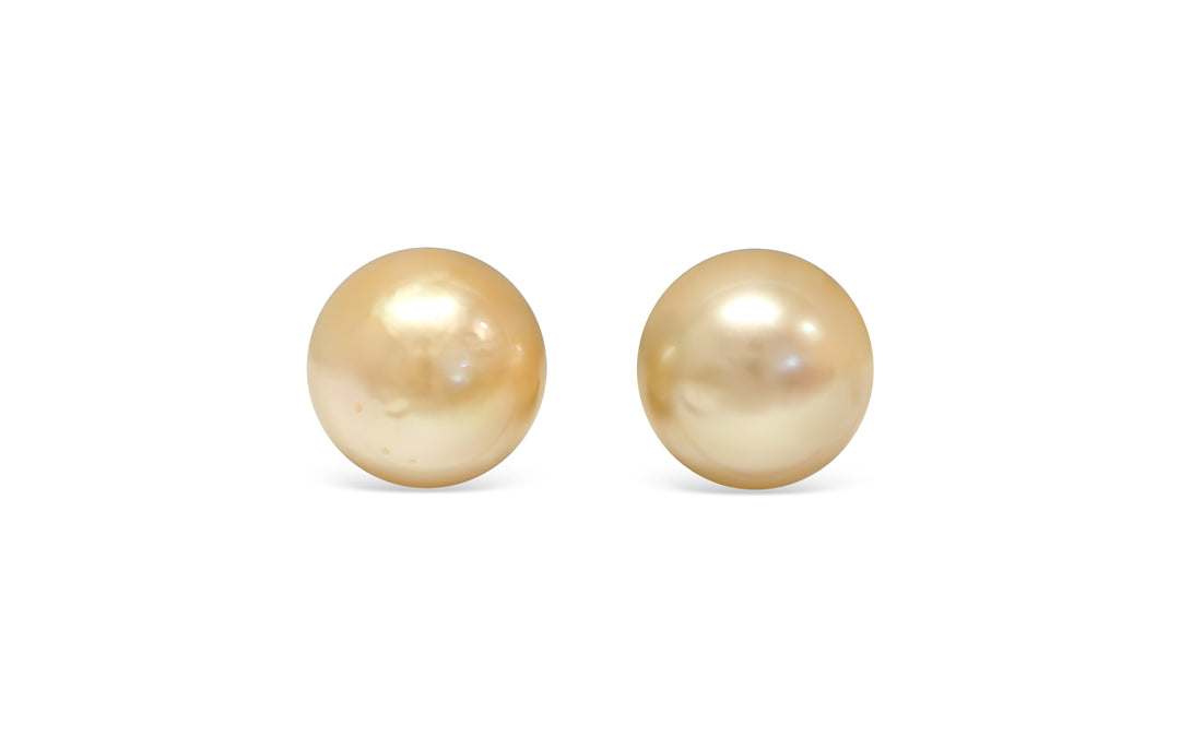 Golden South Sea Pearl Pair 12.3mm