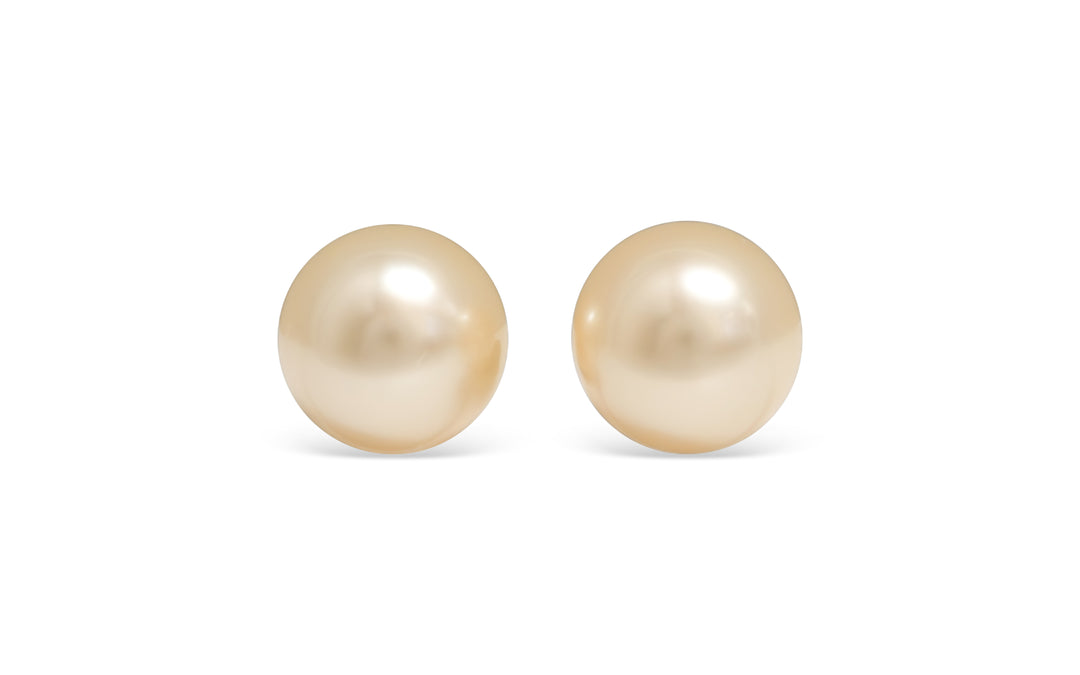 Golden South Sea Pearl Pair 10.5mm