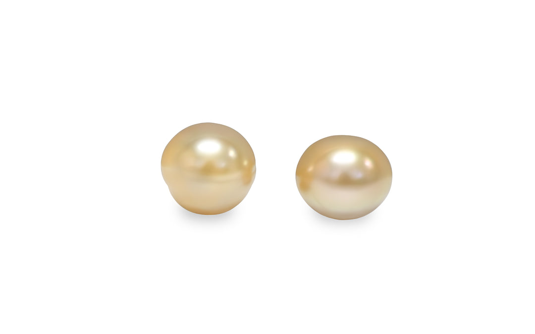 Golden South Sea Pearl Pair 12.3mm