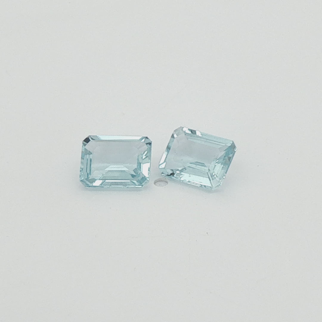 Pale Blue Aquamarine Pair 2.30ct