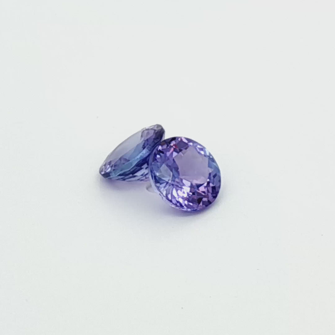 Purple/Blue Tanzanite Pair 1.78ct