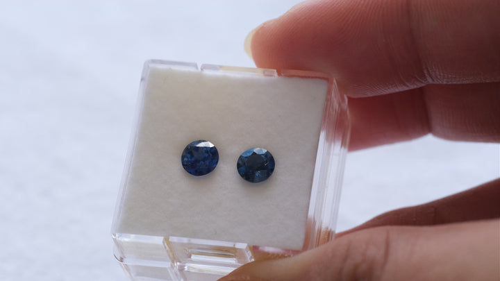 Blue Ceylon Sapphire Pair 1.16ct