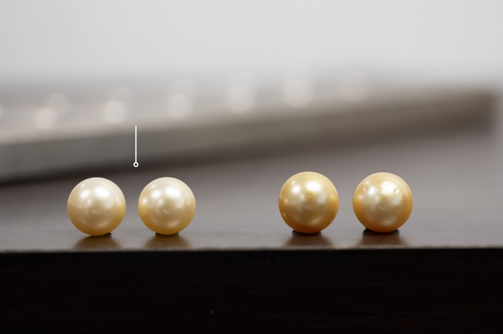 Golden South Sea Pearl Pair 10.5mm