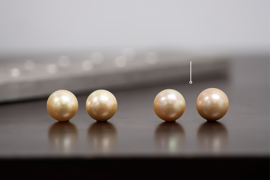 Golden South Sea Pearl Pair 12.6mm